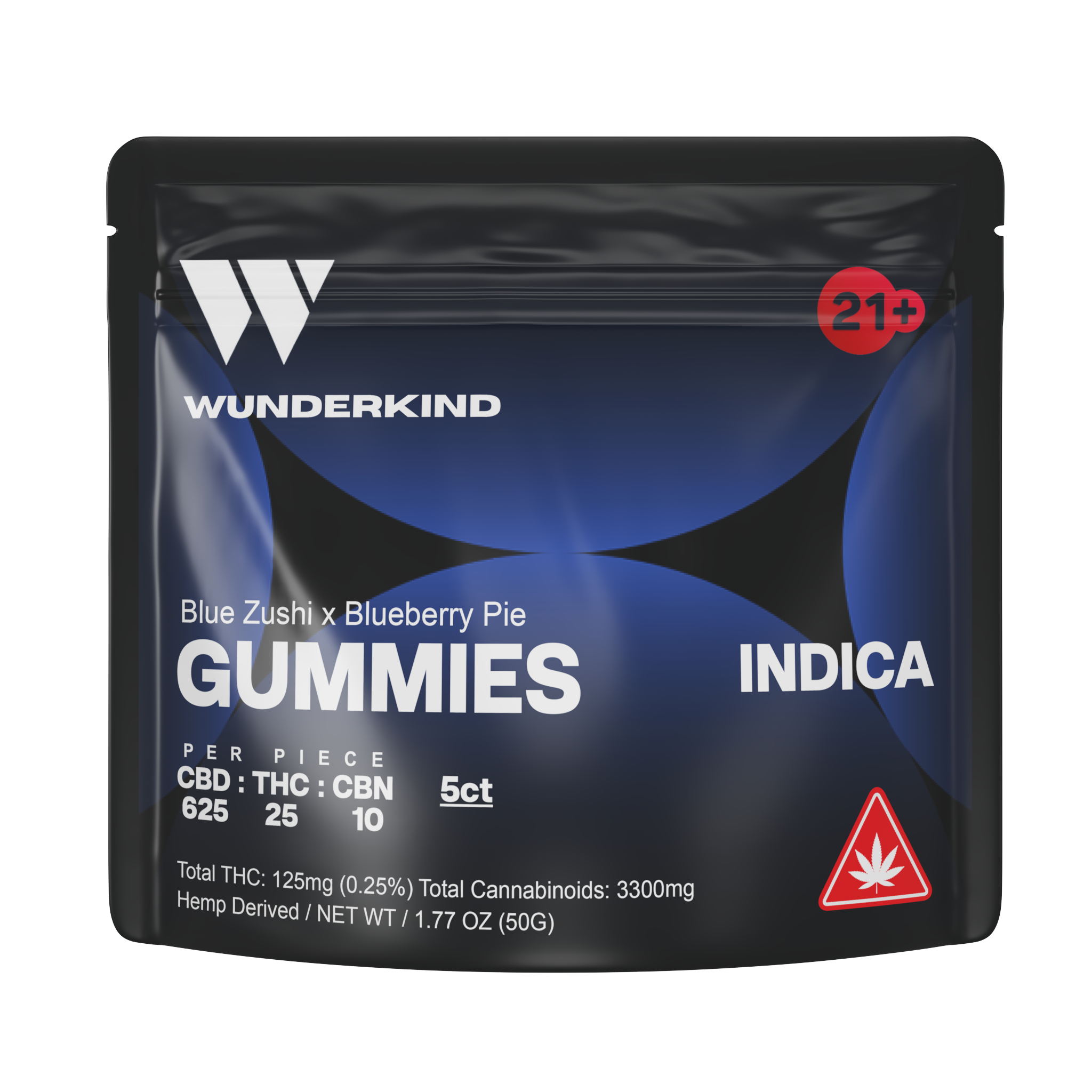Blue Zushi x Blueberry Pie Gummies Black Line 5ct | Wunderkind - Regular