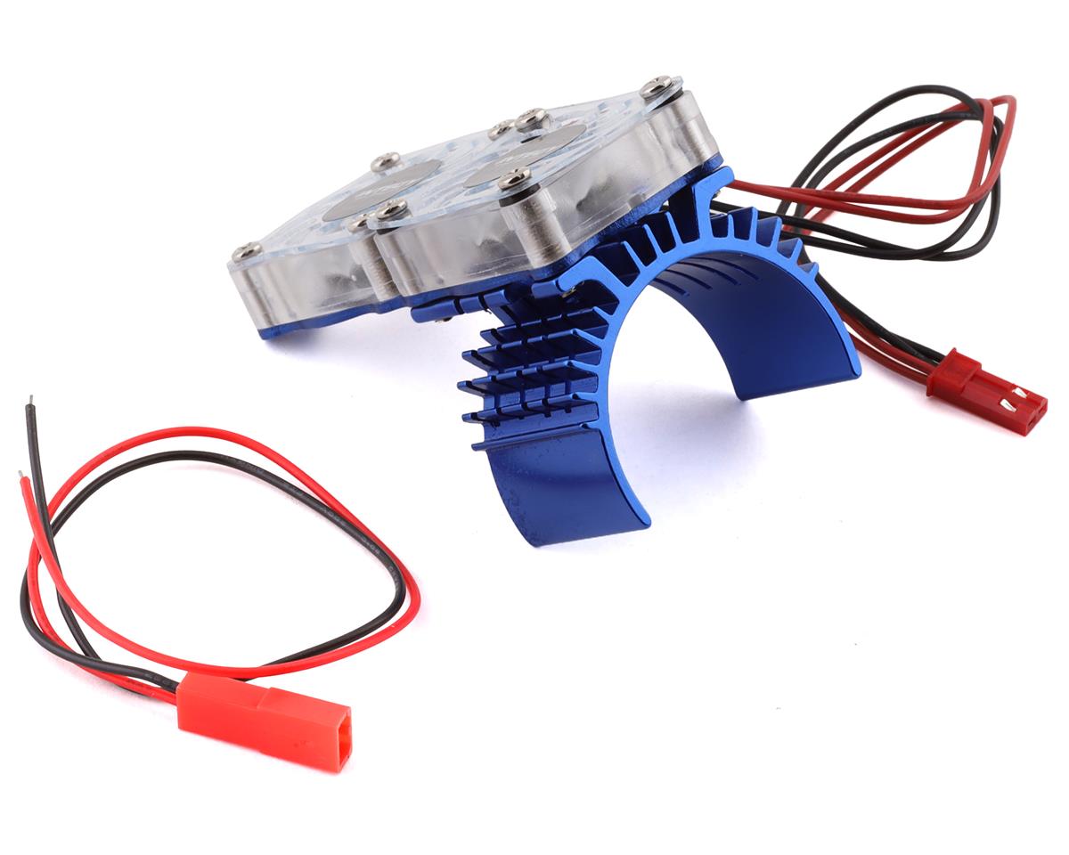Motor Heatsink + Twin Cooling Fan For 1/10 Slash 4x4