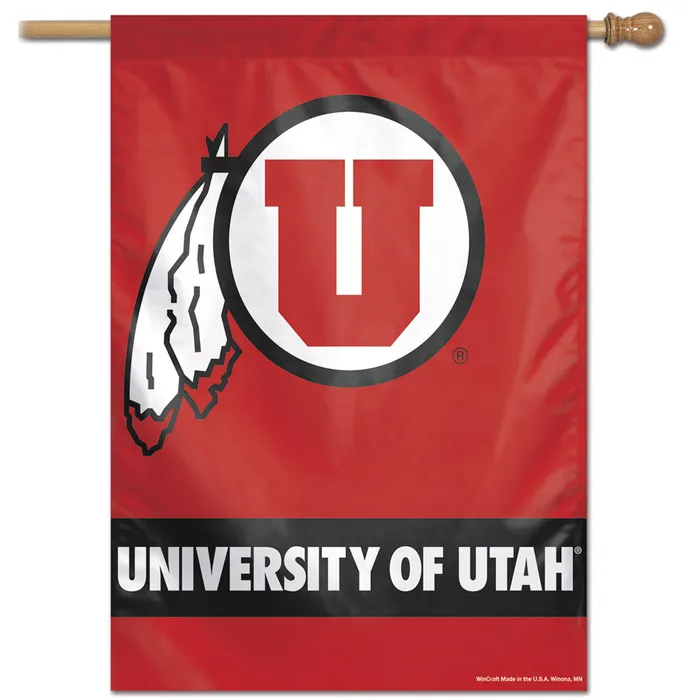 Utah Utes Vertical House Flag 28x40"