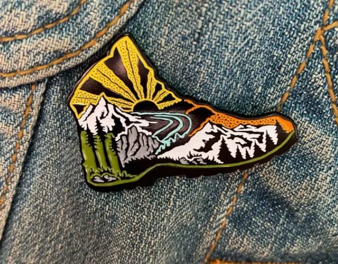 Hiking Boot Enamel Pin