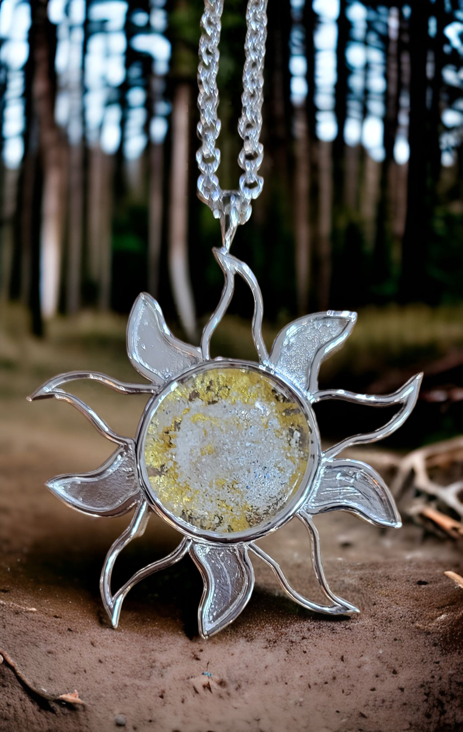 Sunburst Pendant Necklace by Moss Creek Art