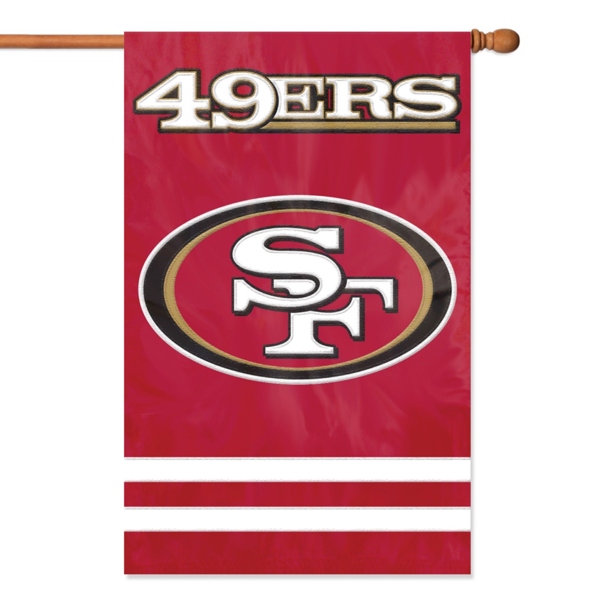 San Francisco 49ers Embroidered 2-Sided Banner 28x44"