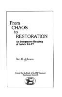 Cover of From chaos to restoration: An integrative reading of Isaiah 24-27 (Journal for the Study of the New Testament Supplement)