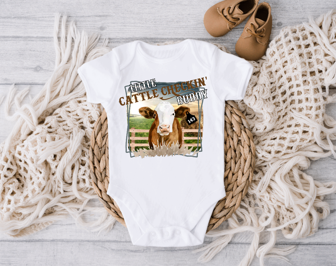 Cattle Checking Buddy Onesie