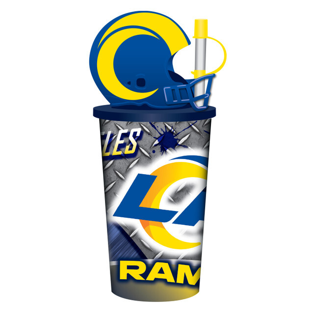 Los Angeles Rams Helmet Cup with Straw 32oz