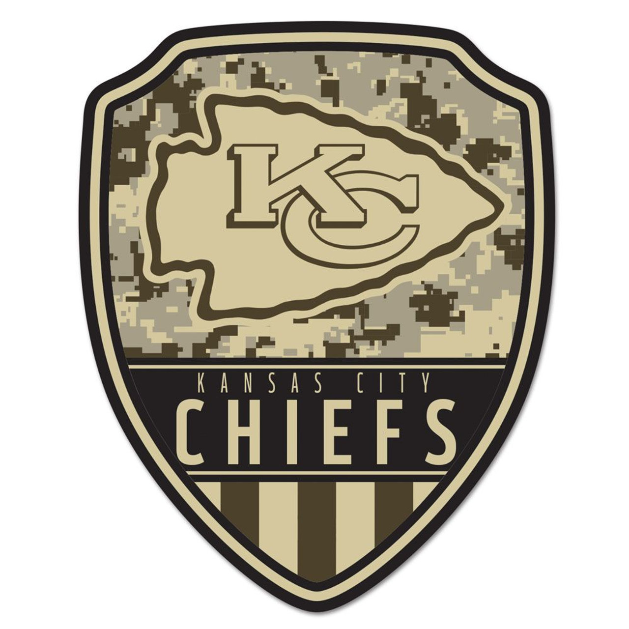 Kansas City Chiefs Wood Shield Shaped Sign - 11x14"
