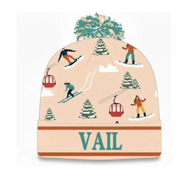Vail Skiers Knit Winter Beanie