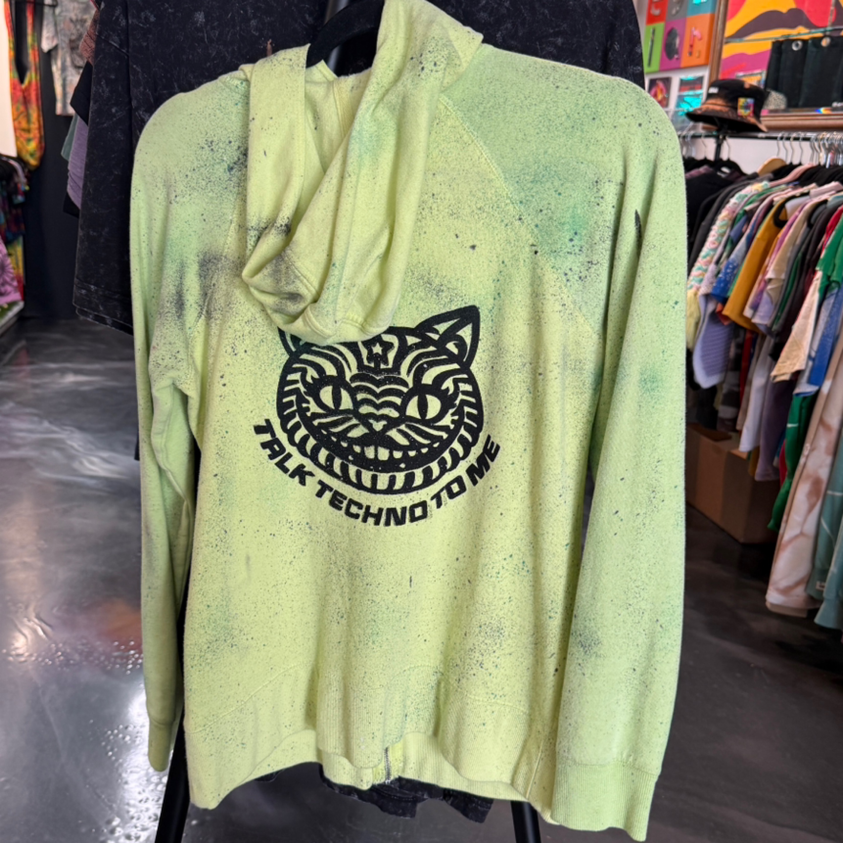 Techno Cat Green Zip Ascension Society