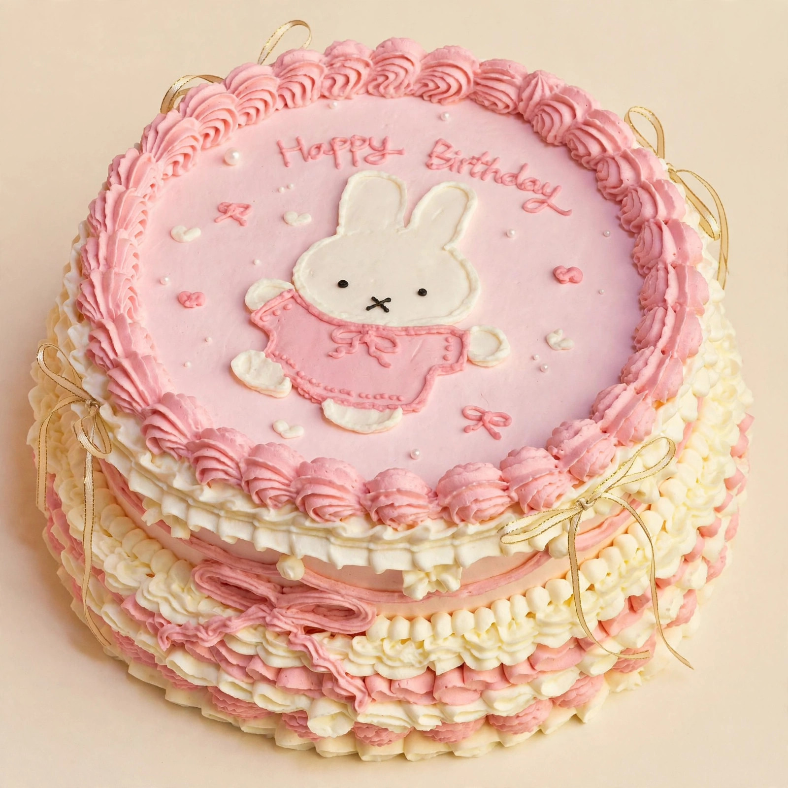 Pink Miffy Bunny Cake — HoneyMe Bakery, Bellevue