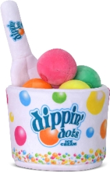 iscream Dippin ' Dots 7.5 " x 7 " Pillow Set with Plushie Spoon and 8 Colorful Dots