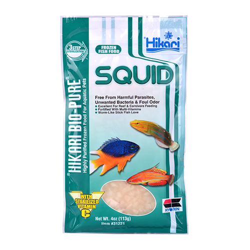 Hikari Bio-Pure Frozen Squid Fish Food oz