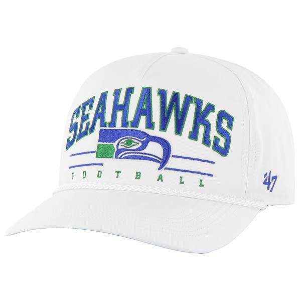 Seattle Seahawks Historic White '47 Brand Coltrane Snapback Hat