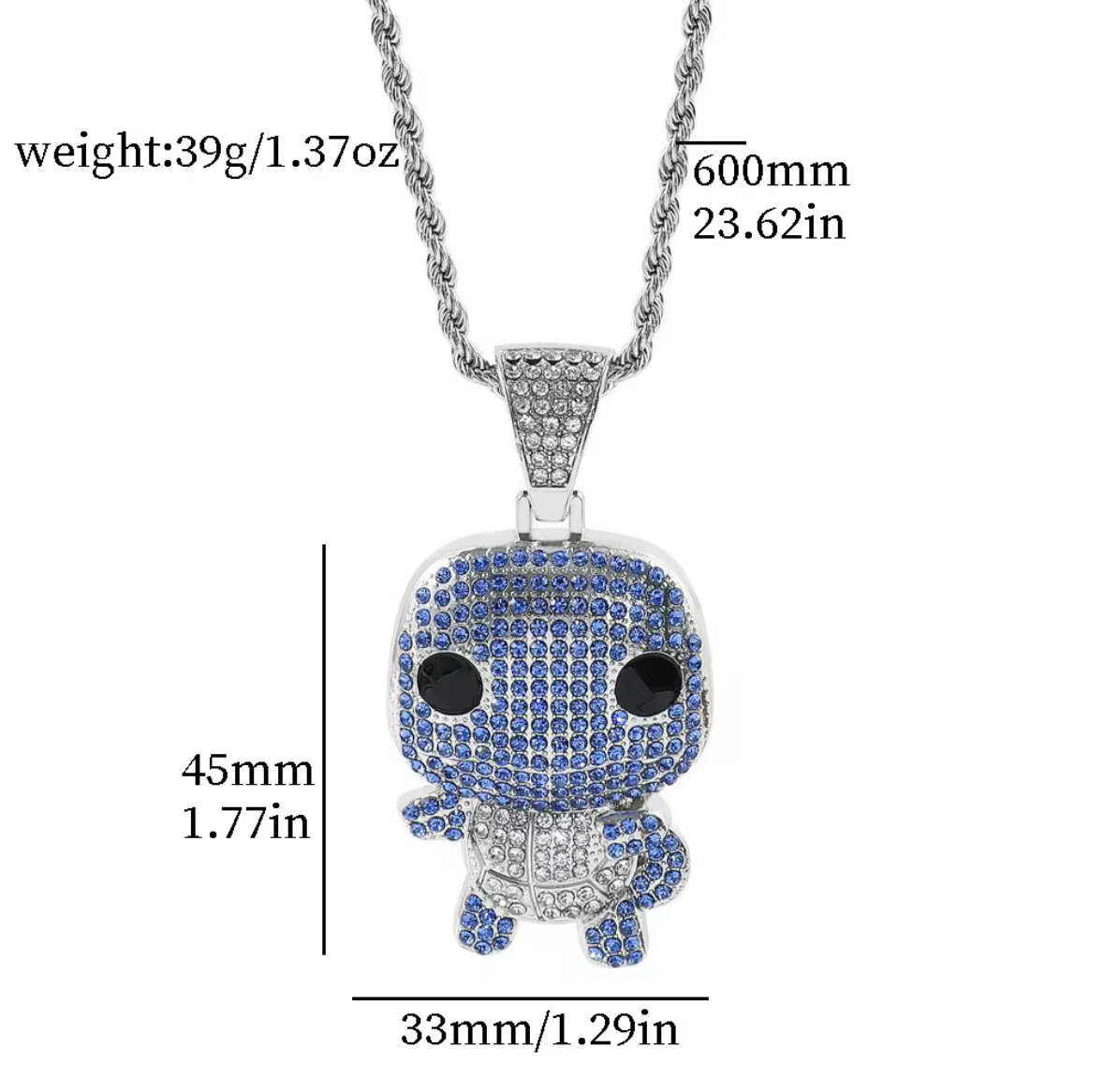 Squirtle Pendant Necklace