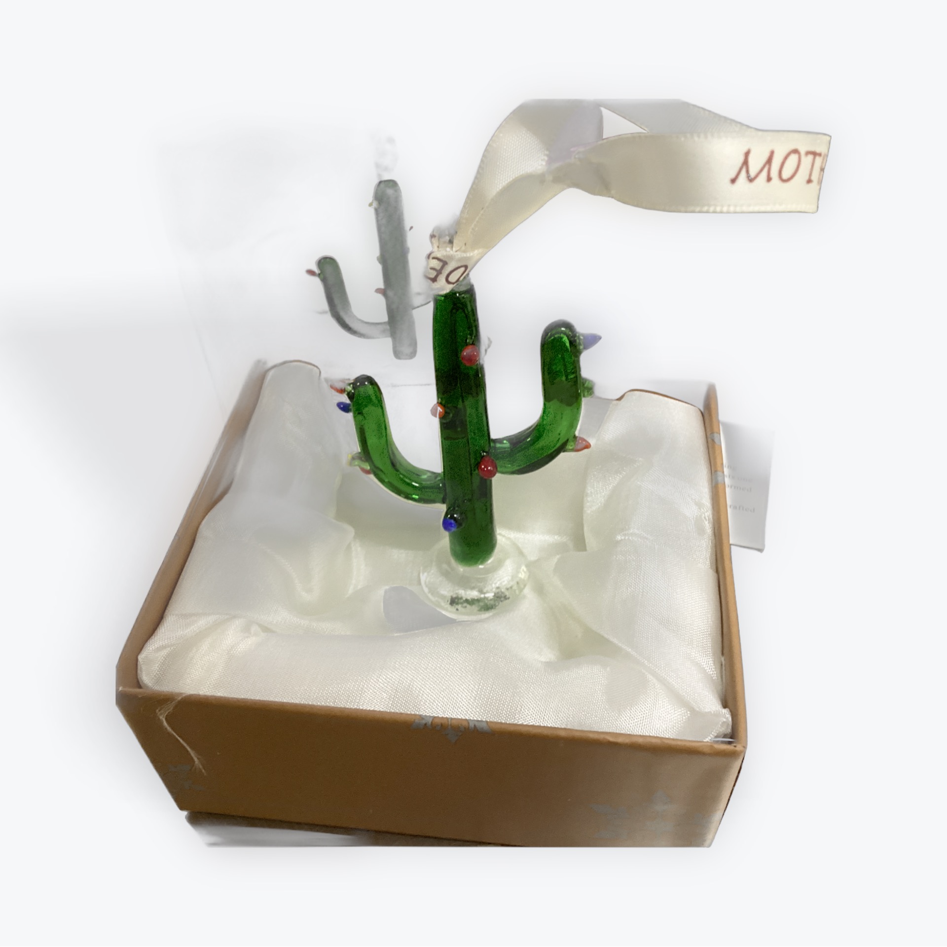 Cactus Tree Hand Crafted Glass Ornament