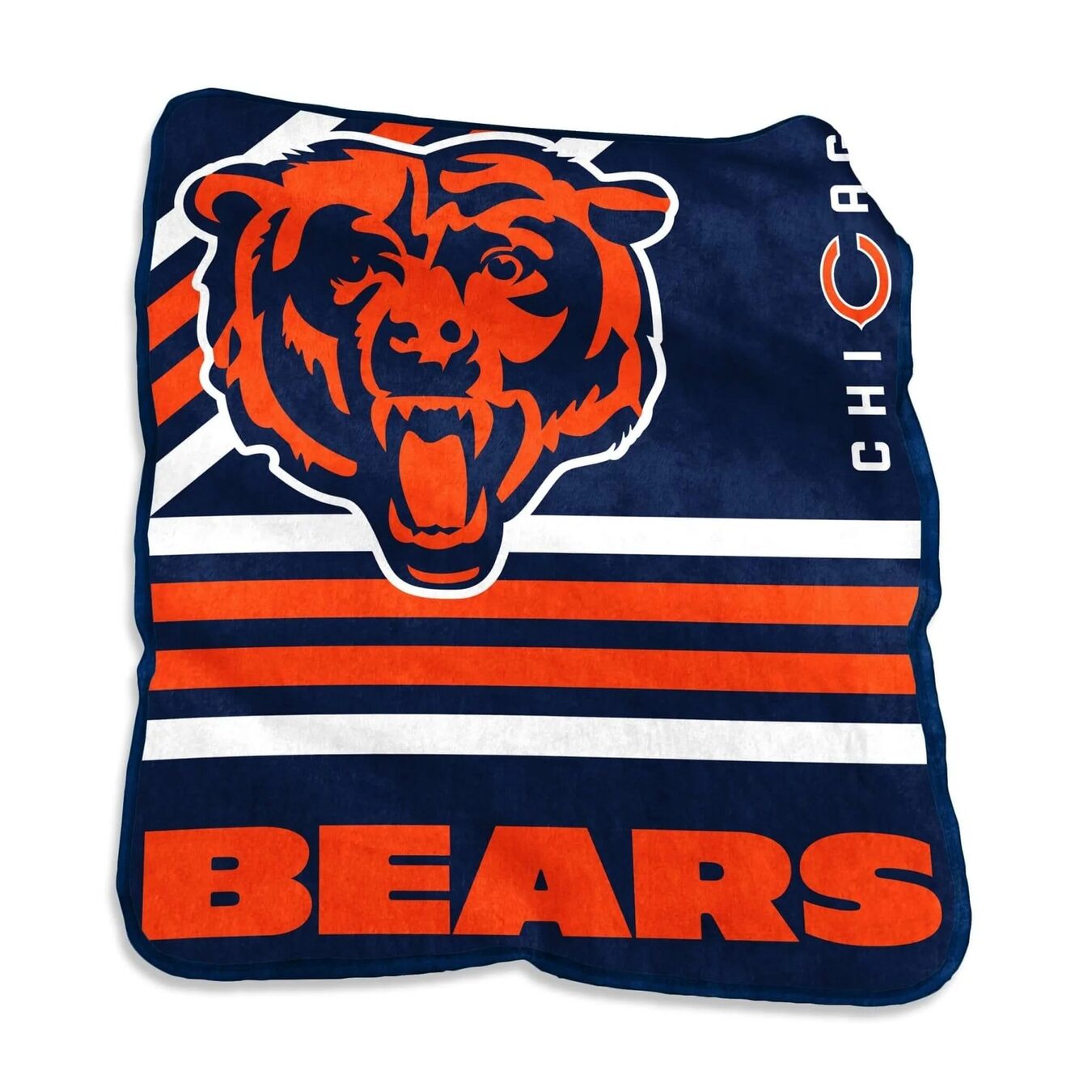 Chicago Bears Team Stripe Raschel Throw Blanket 50x60"