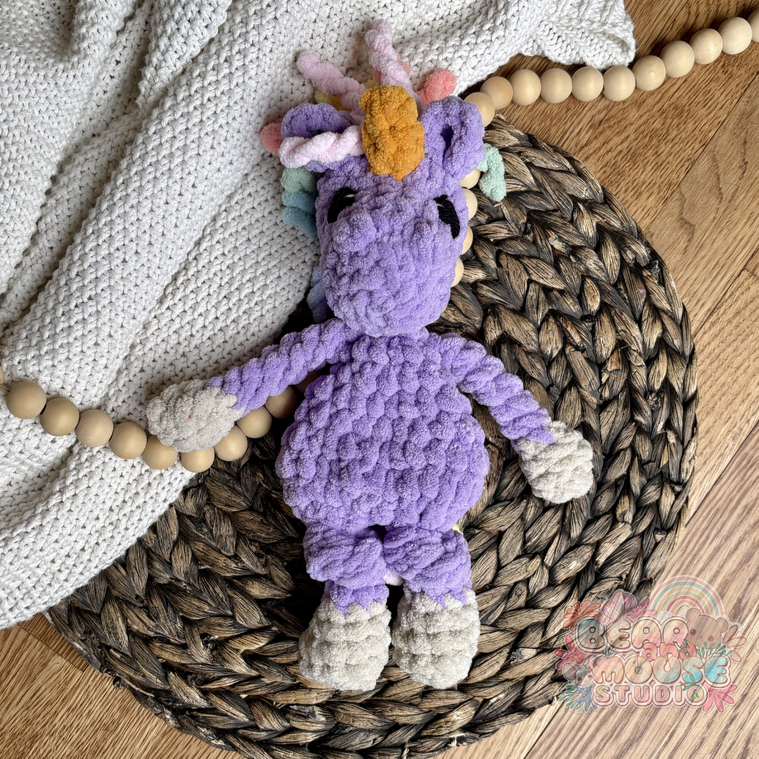 Purple Unicorn Knotted Mini Snuggler preview image