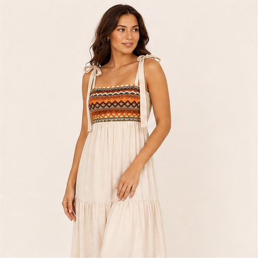 Camisole A Hem Patchwork Dress