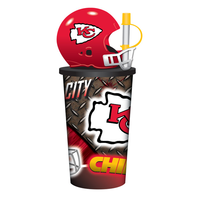 Kansas City Chiefs Helmet Cup with Straw 32oz
