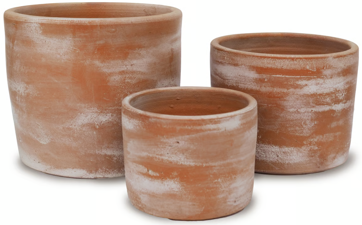 Cloud Terra Cotta Thai Cylinder Pot