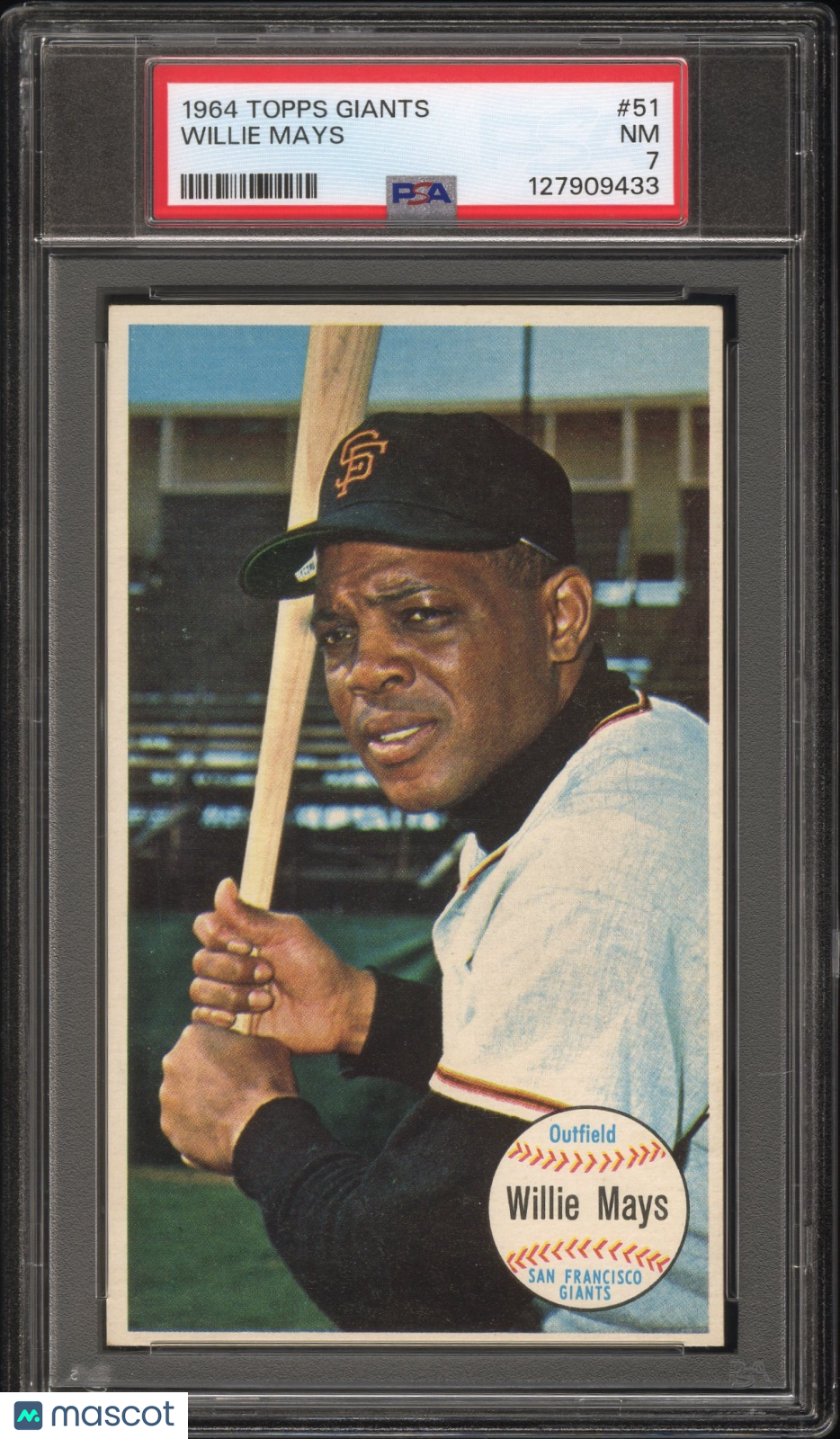 1964 Topps Giants Willie Mays #51 PSA 7