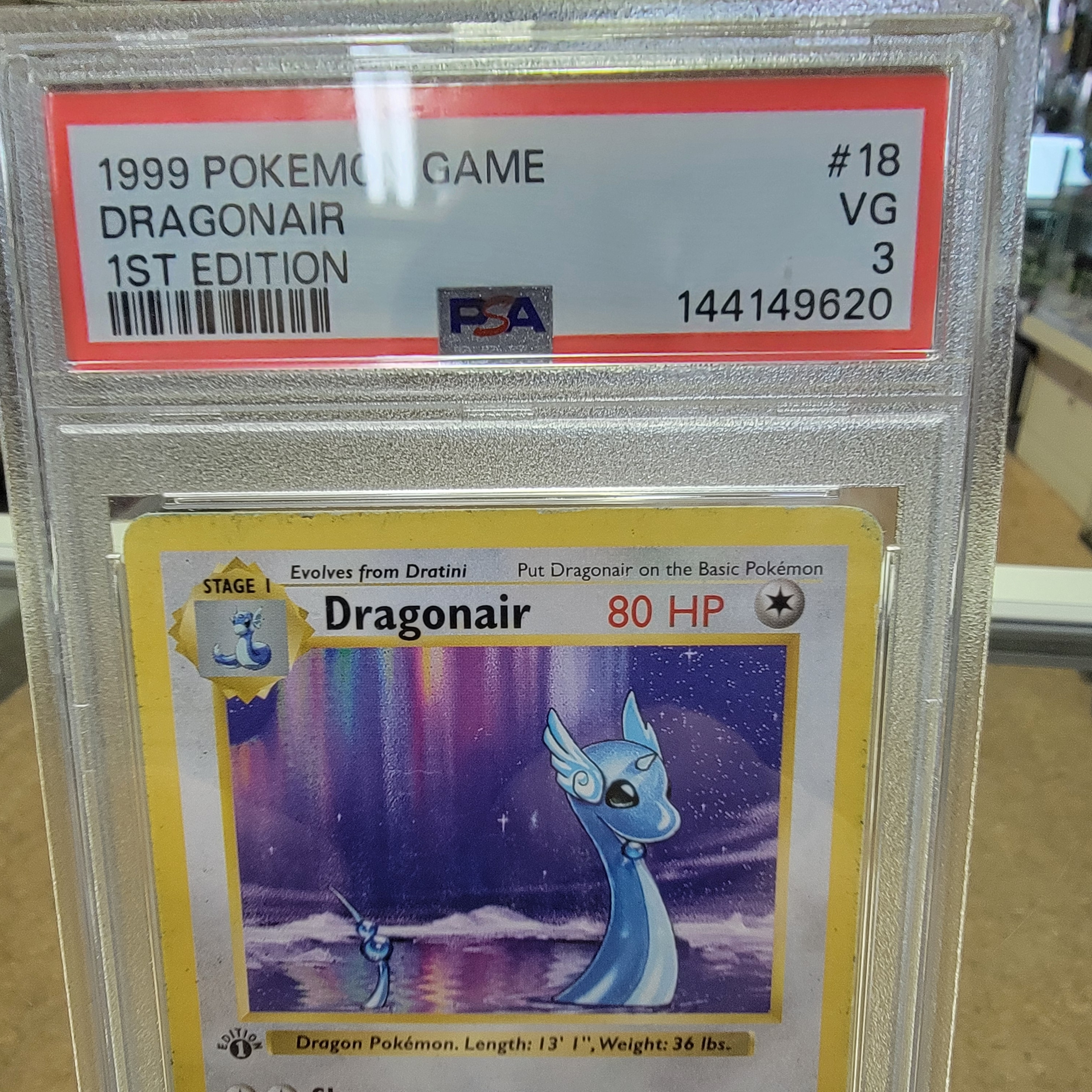 Psa 3 1st Edition Dragonair Base Set Graded Card
