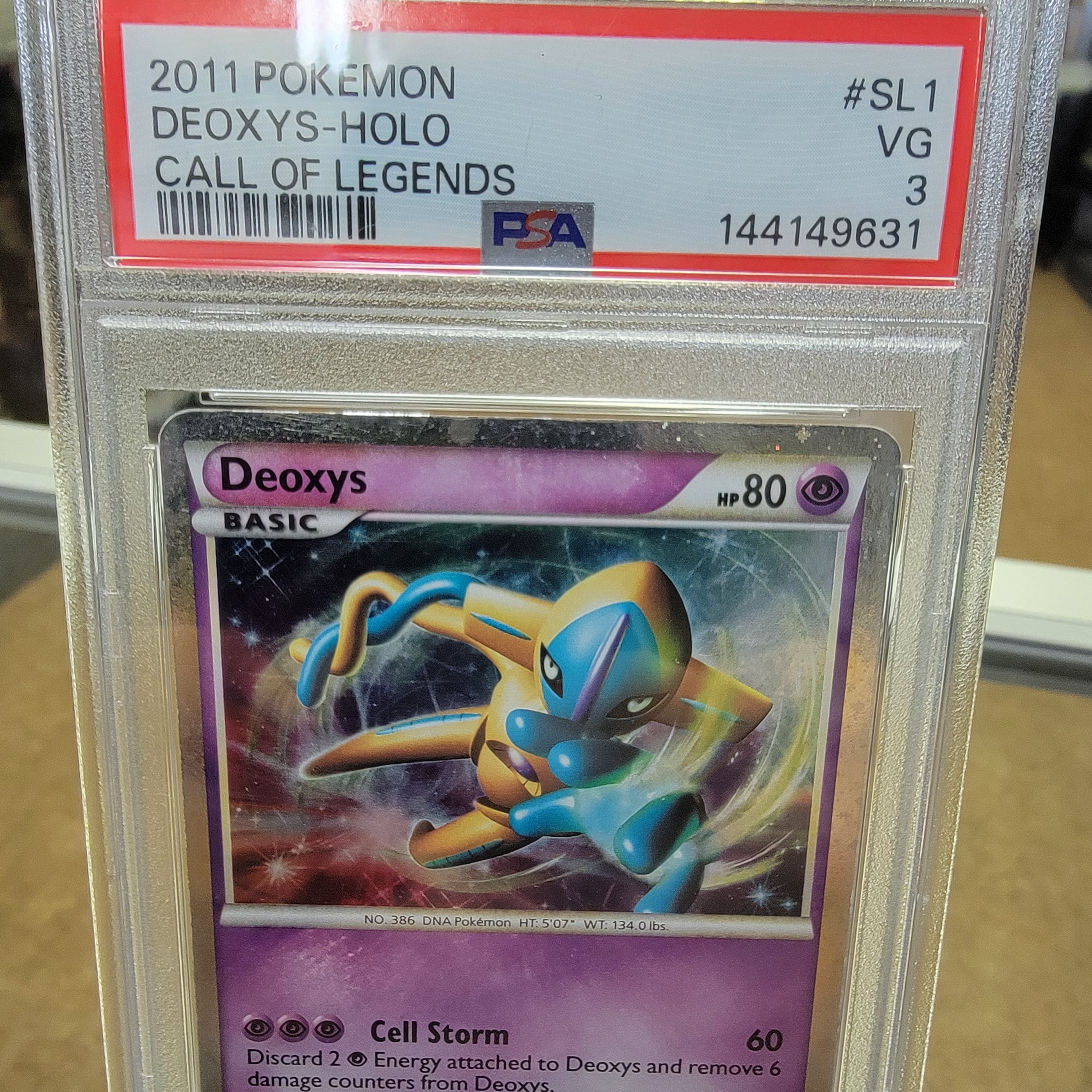 Psa 3 Deoxys Holo Shining Legends Graded Card