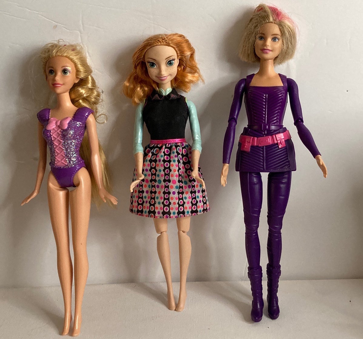 Lot of Three 1 Barbie and 2 Disney dolls