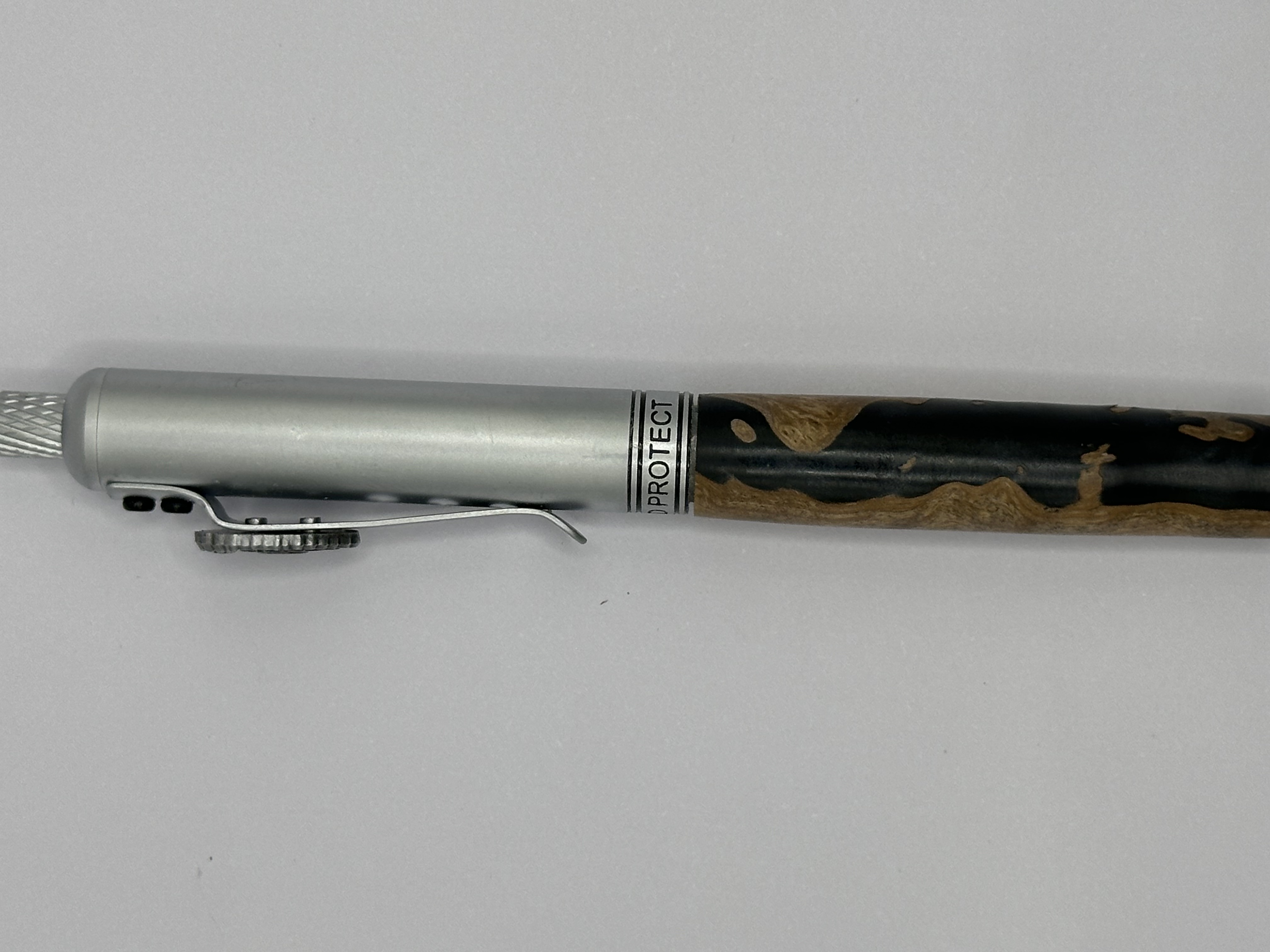 Protect and Serve Austrailian Melee Burl pen with Badge emblem