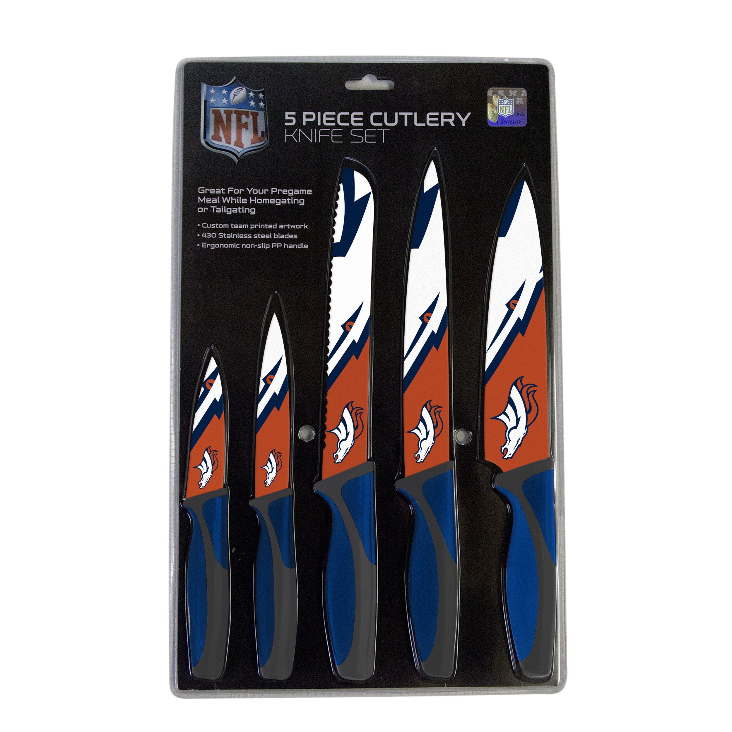 Denver Broncos Kitchen Knife Set - 5 Pack