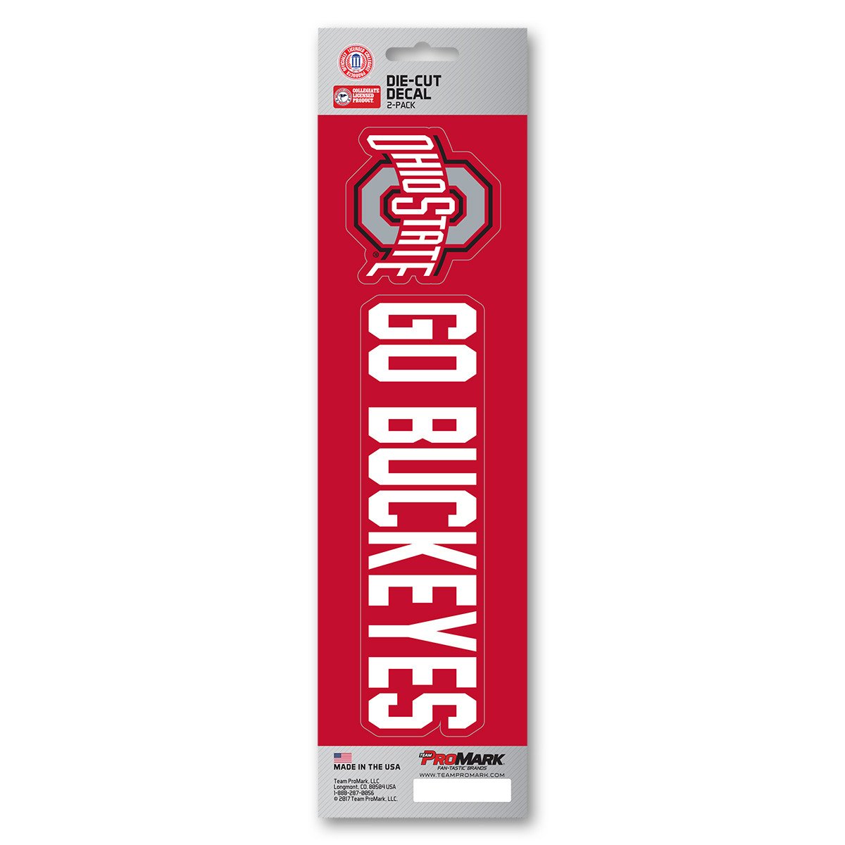 Ohio State Buckeyes Slogan Die Cut Decal 2pk