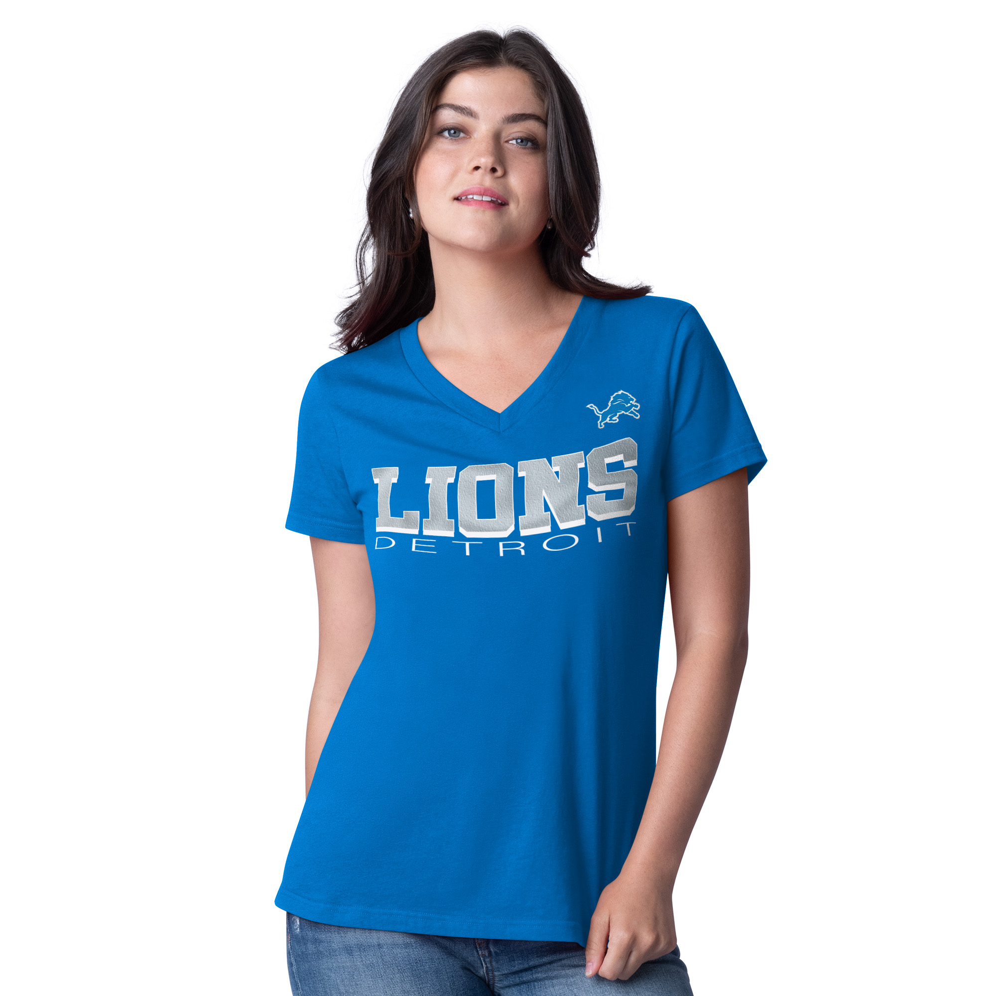 Detroit Lions Ladies Sport Blue Downtown g-III Shirt