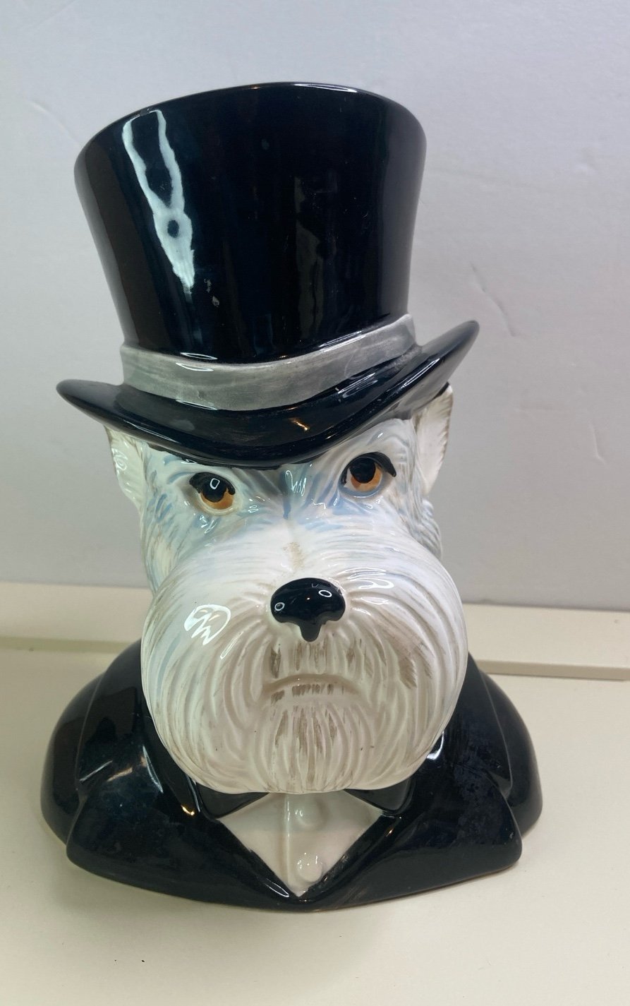 Vintage Theodora Taste Setter by Sigma Scottish Terrier Dog in Top Hat bank
