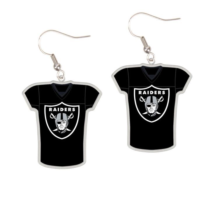 Las Vegas Raiders Jersey Earrings