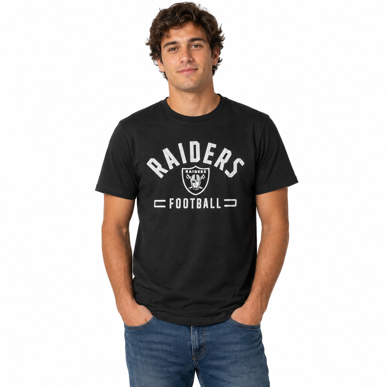 Las Vegas Raiders Black Soft Stencil Shirt