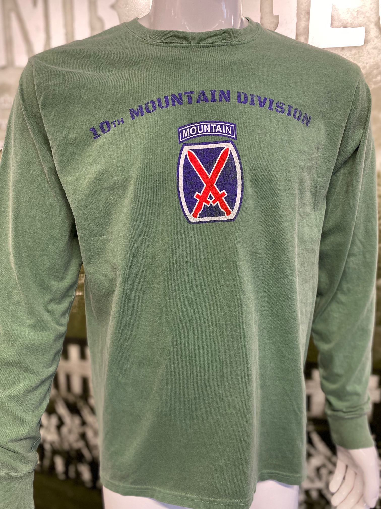 10th Mountain Division Green Long sleeve T-Shirt