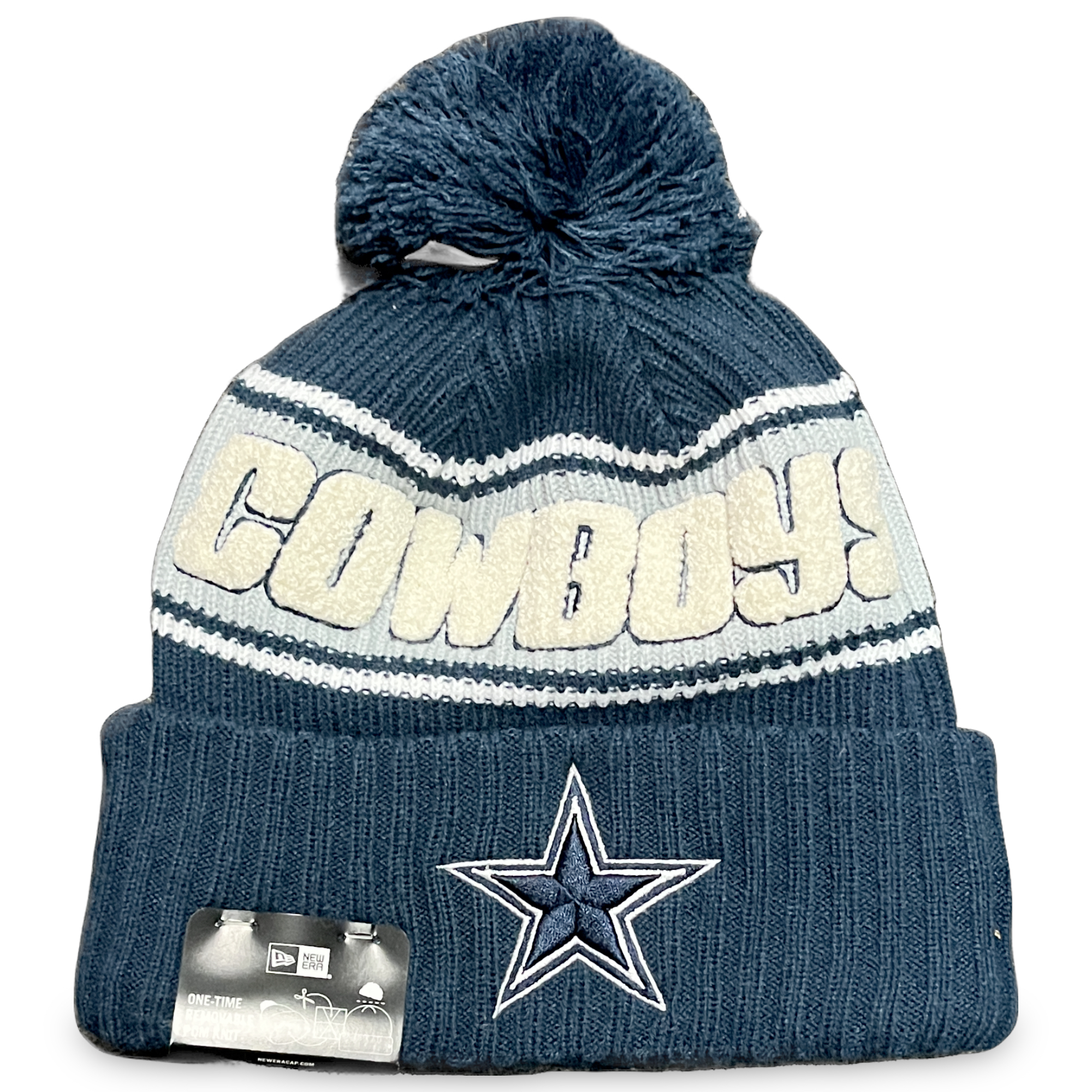 Dallas Cowboys 2024 Navy New Era Sideline Beanie