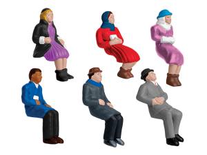 Lionel 1930220 People Sitting 6-Pack O Scale