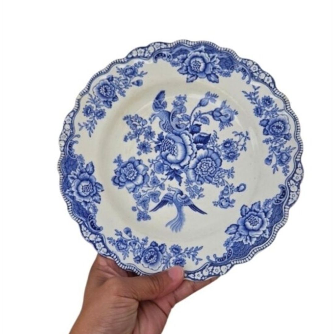 Vintage Crown Ducal Bristol England Floral Transferware Plate