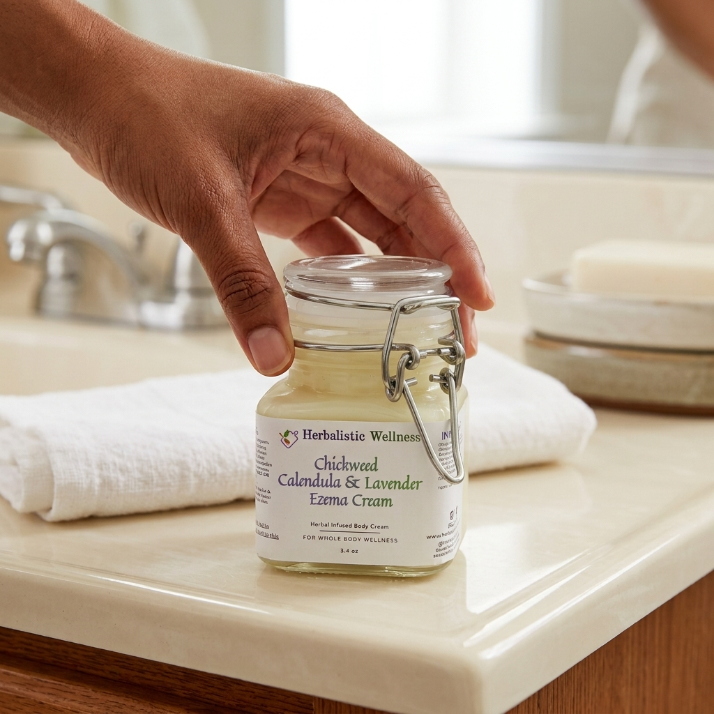 Chickweed Calendula and Lavender Cream jar