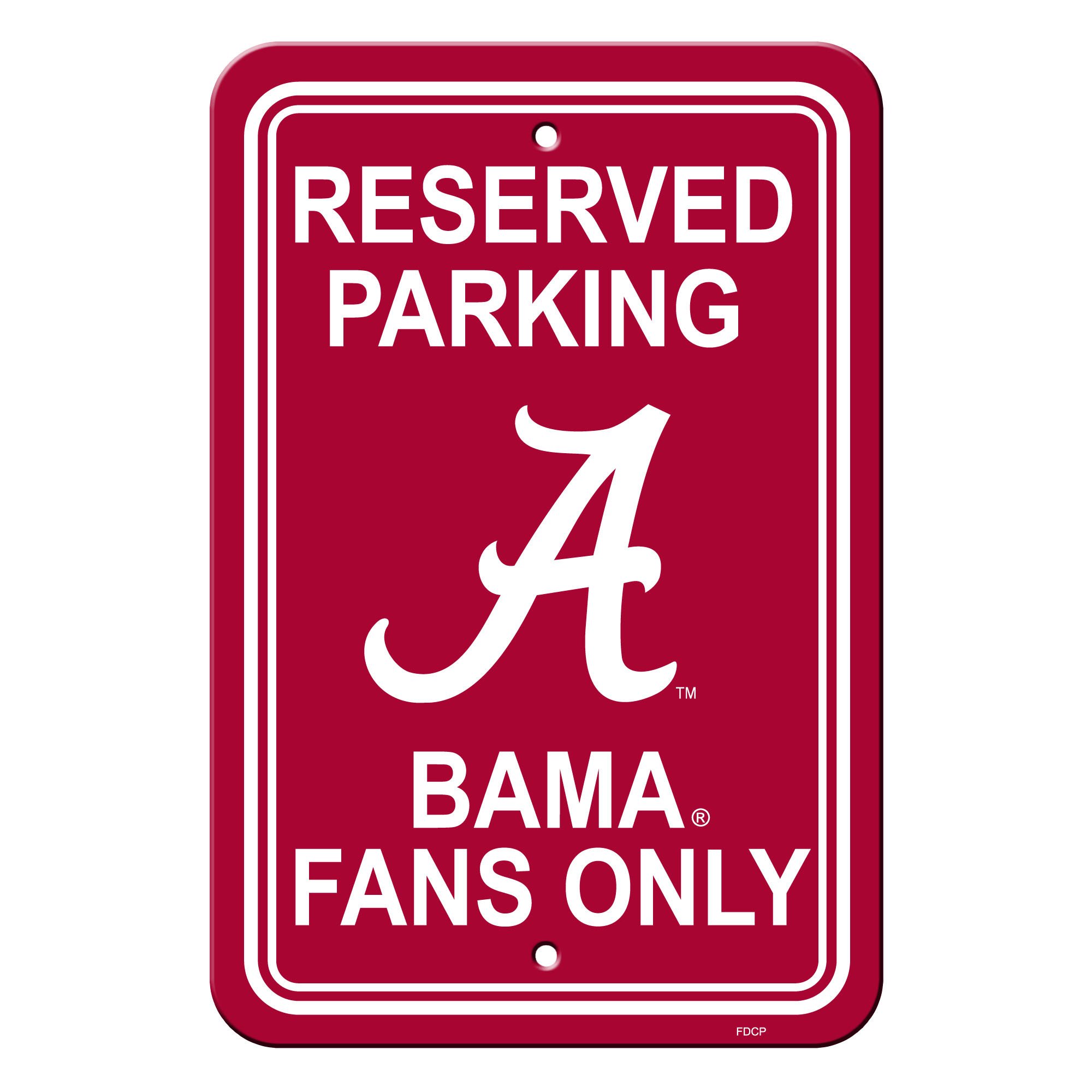 Alabama Crimson Tide Sign Reserved Parking Sign 12x18"