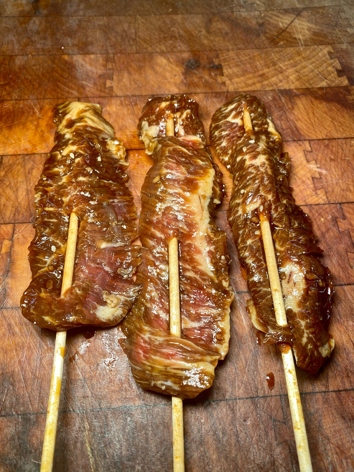 Strips of beef jerky