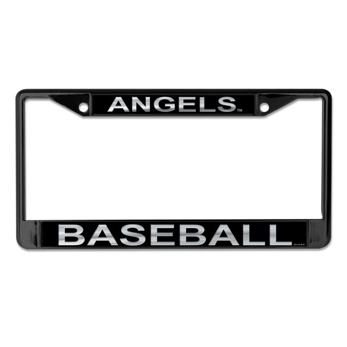 Los Angeles Angels Black Laser Chrome License Plate Frame