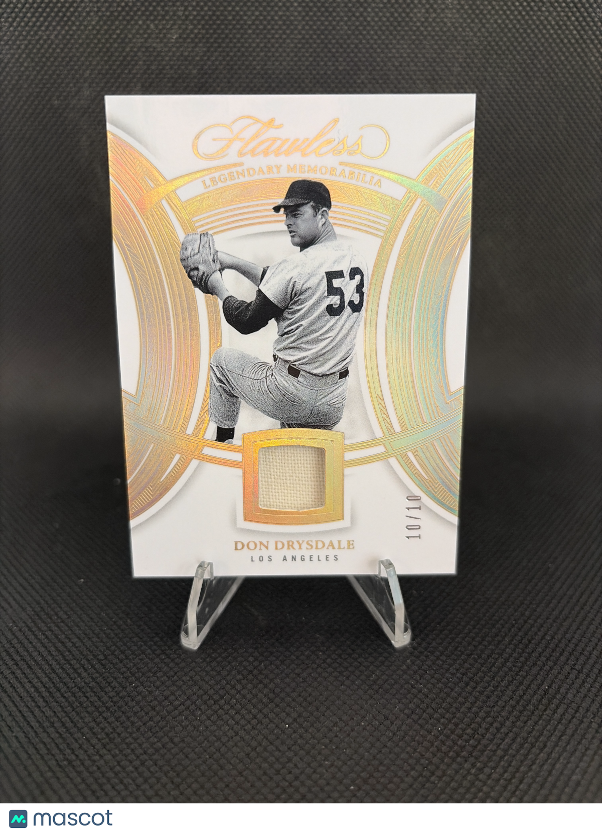 2025 Flawless Baseball Don Drysdale Gold Holo /10 Patch