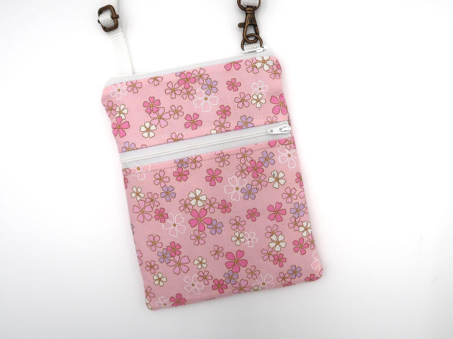 Small Crossbody Bag – Sakura, Pink Background