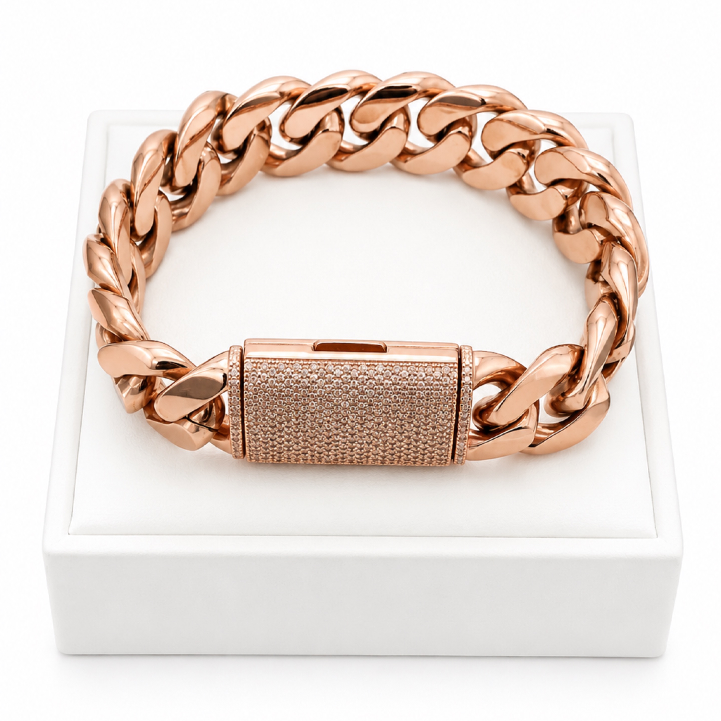 8” Rose Gold Cuban Bracelet/ 20mm