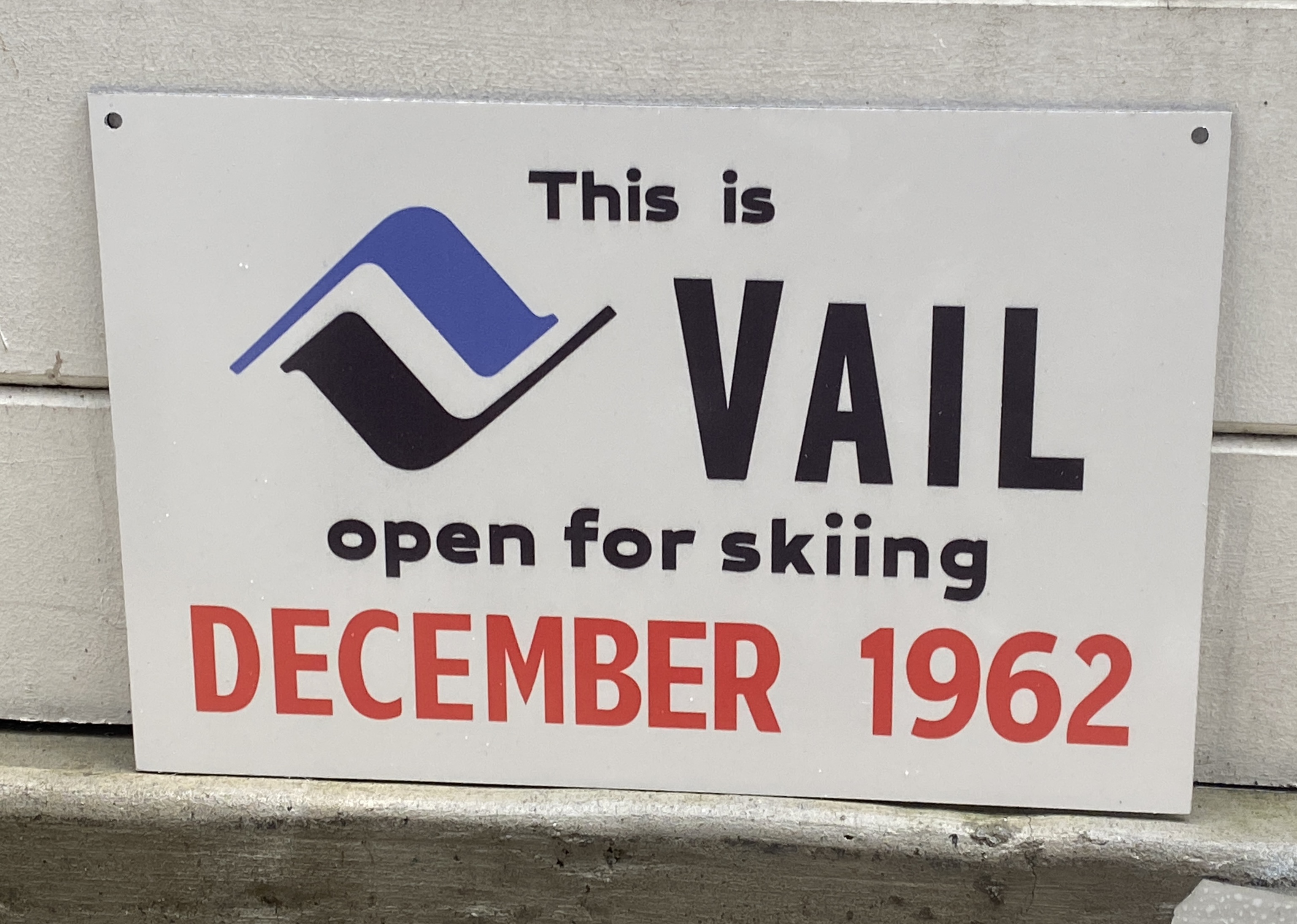 Vail 1962 Billboard Sign