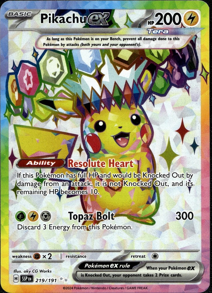 Pikachu ex - SV08 219/191