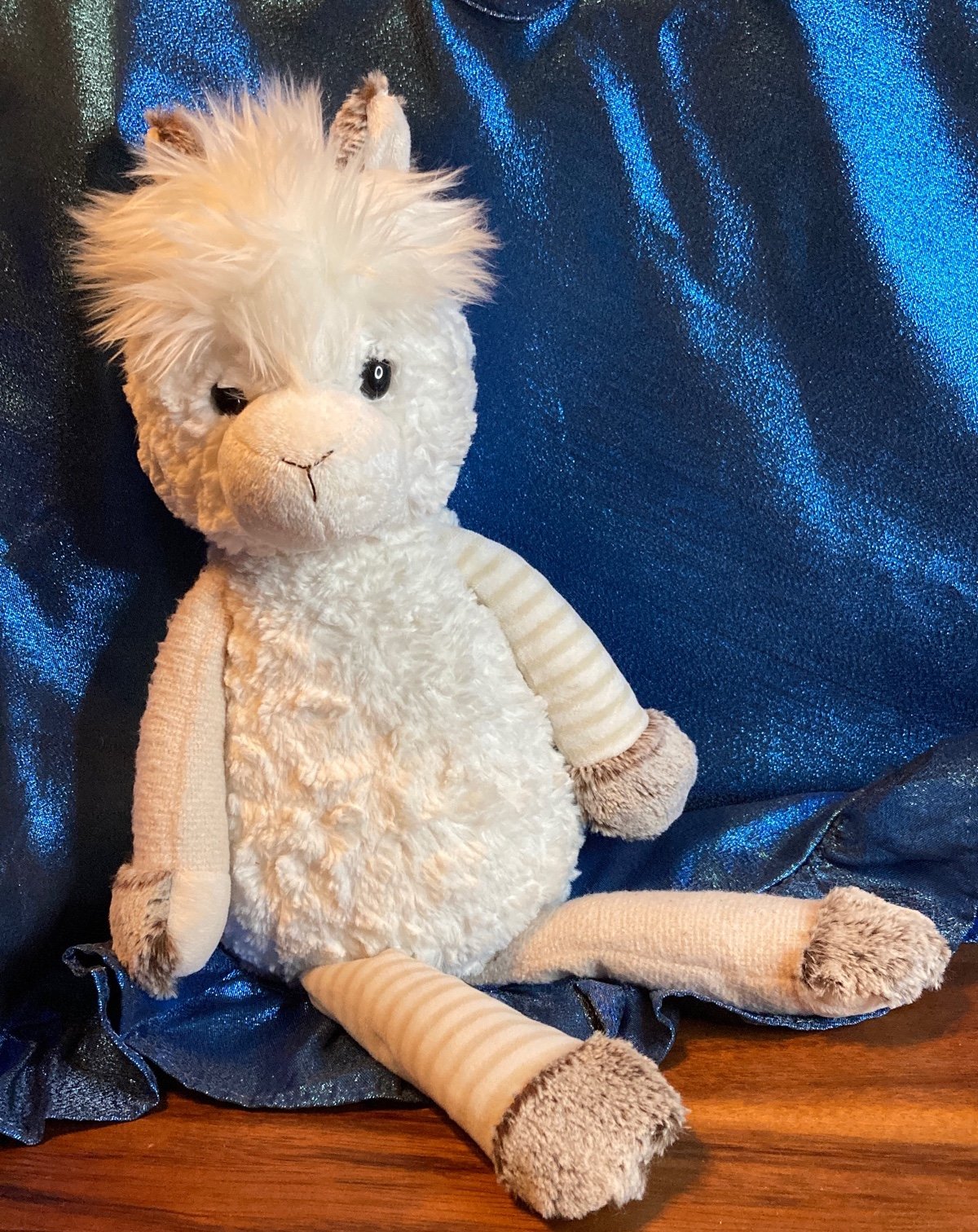 Purely Luxe Plush LLAMAγ»White Alpacaγ»Tan Brown Floppy Legs