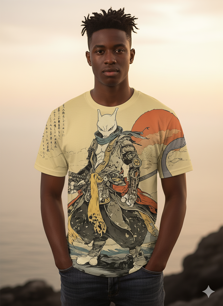 Pokémon Mew Inspired Samurai T-Shirt