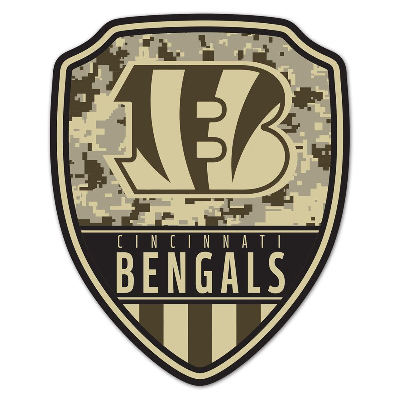 Cincinnati Bengals Wood Shield Shaped Sign - 11x14"